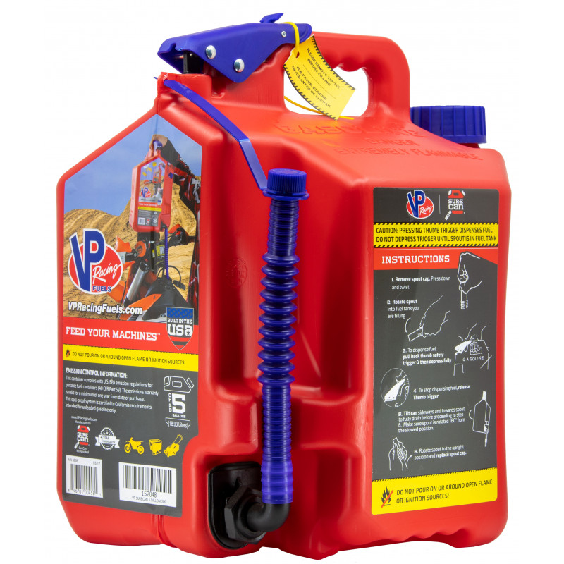 VP Racing SureCan Fuel Bottle 18 9 Litre 5 US Gallon